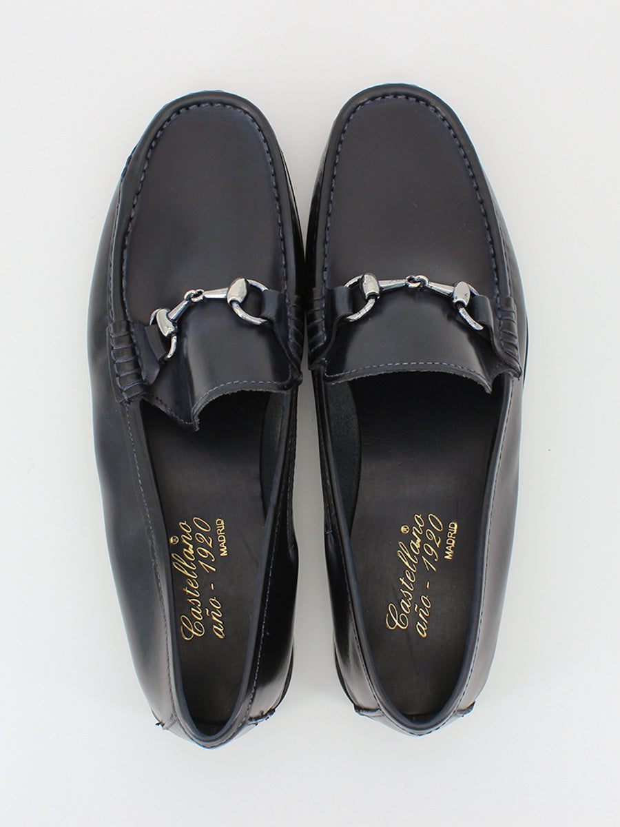 Mocasines de hombre 2933 piel color azul marino
