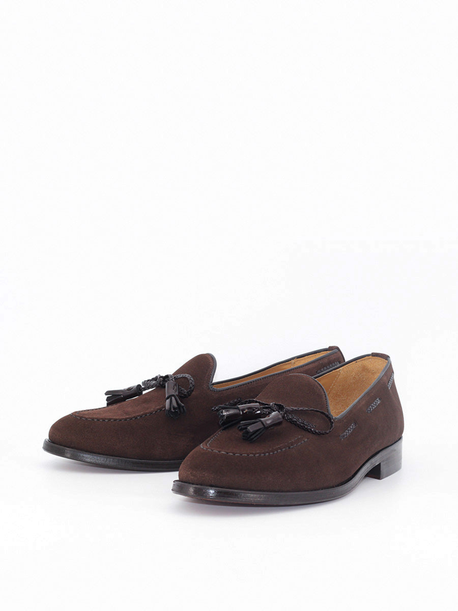 Mocasines de hombre 4516F piel ante color marrón