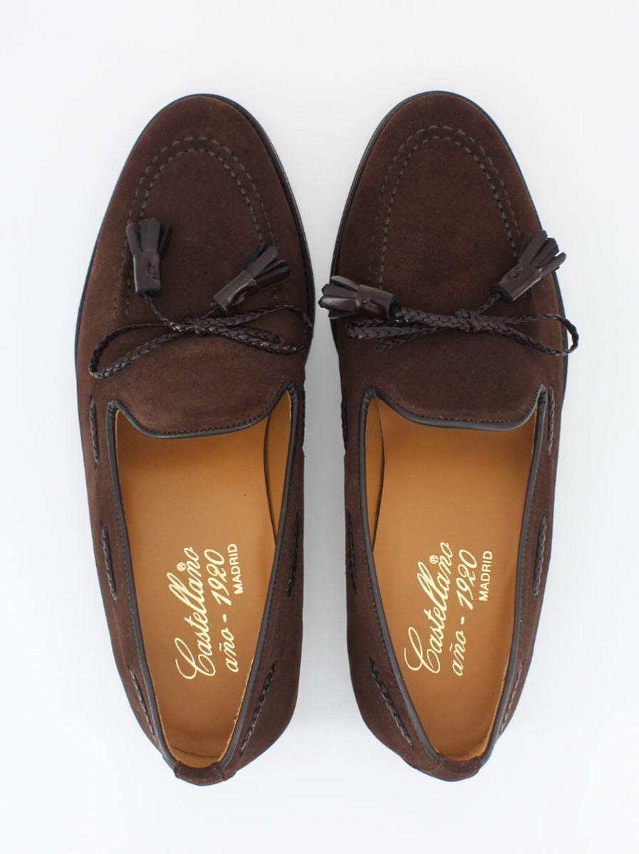 Mocasines de hombre 4516F piel ante color marrón