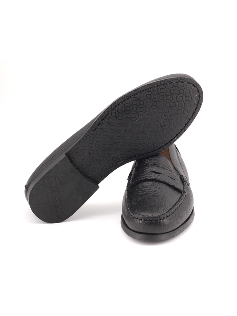 Mocasines Castellano® de piel ciervo para mujer – Modelo 471 color nergro