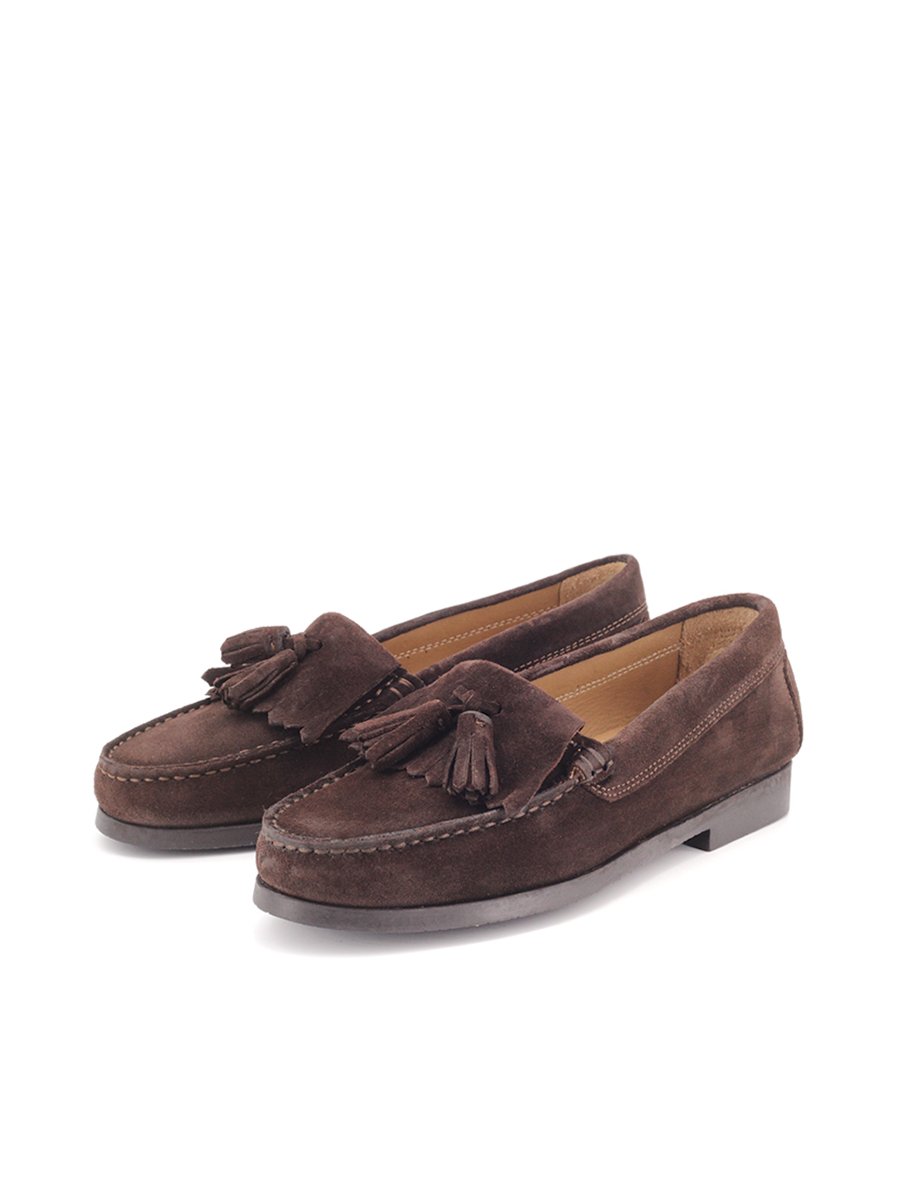 Mocasines Castellano® de ante para mujer – Modelo 492 color testa moro