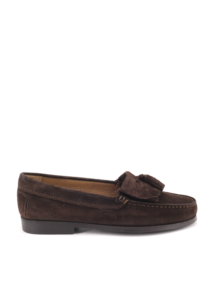 Mocasines Castellano® de ante para mujer – Modelo 492 color testa moro