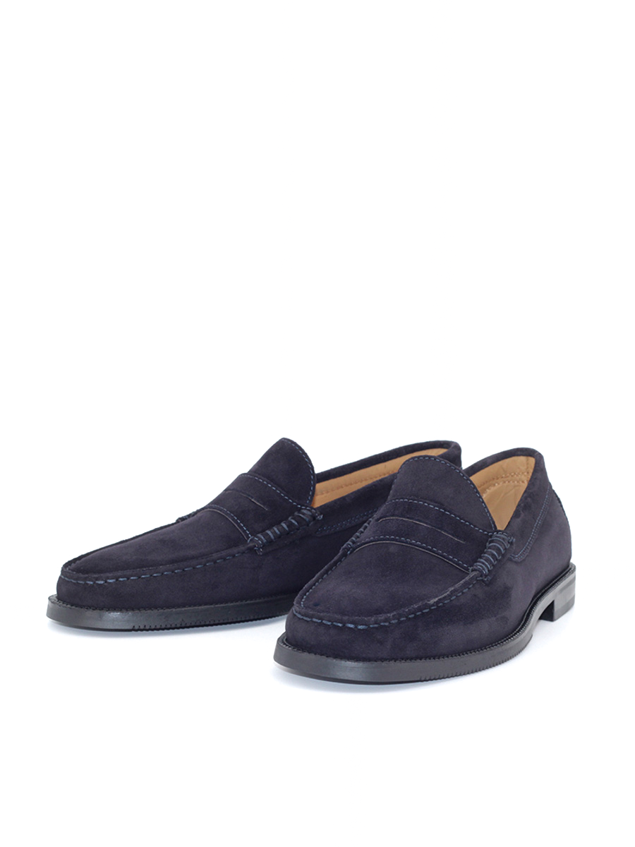 Mocasines Castellano® de ante para hombre – Modelo 513 color azul marino