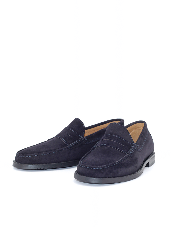 Mocasines Castellano® de ante para hombre – Modelo 513 color azul marino