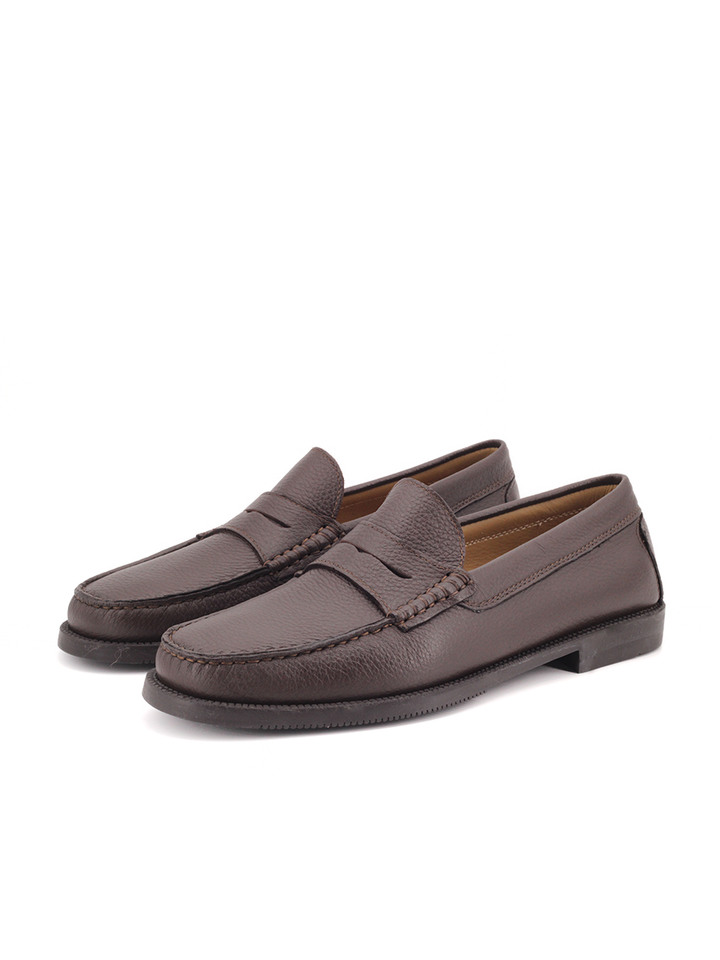 Mocasines Castellano® de piel de ciervo para hombre – Modelo 513 color marrón