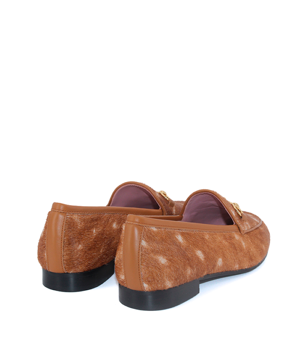 Mocasines Castellano® de piel pony para mujer - Modelo Génova efecto bambi