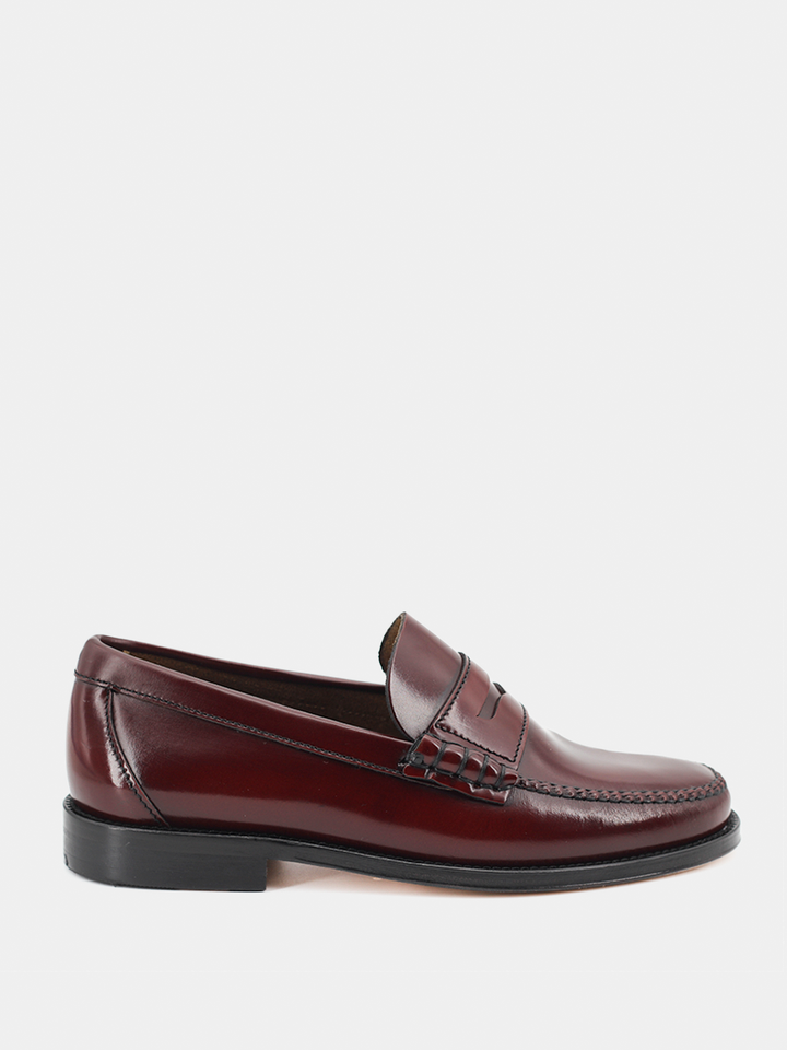 Mocasines 800 de piel antik color vino Woman