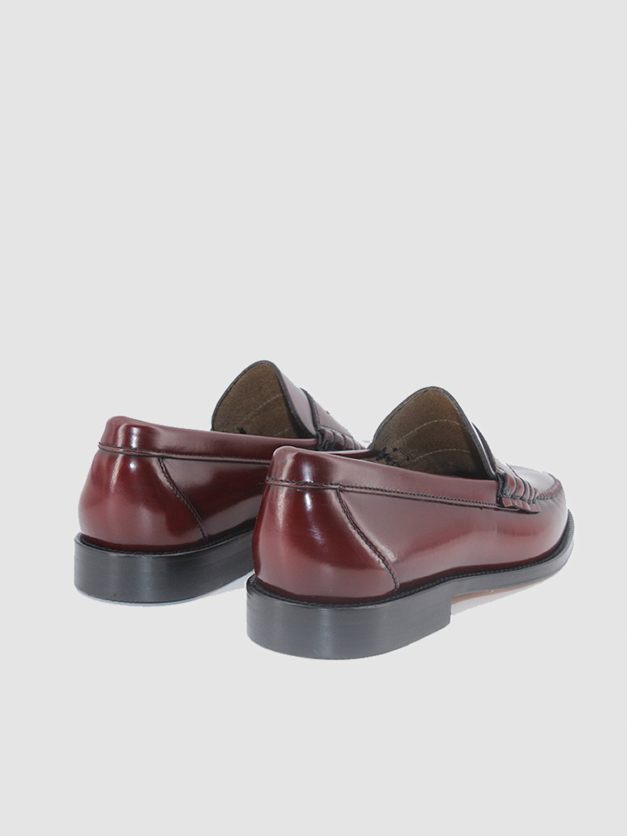 Mocasines 800 de piel antik color vino Woman
