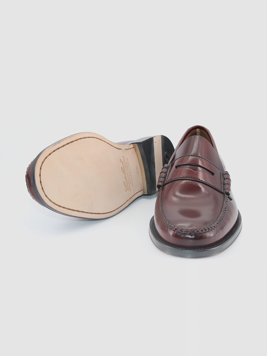 Mocasines 800 de piel antik color vino Woman