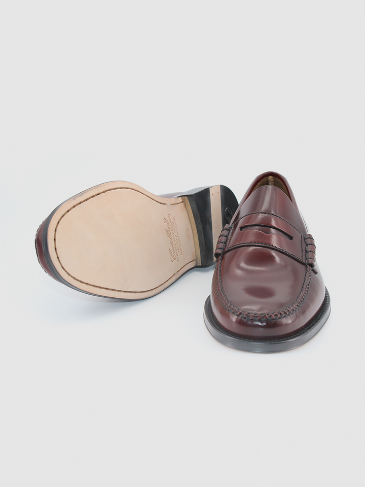 Mocasines 800 de piel antik color vino Woman