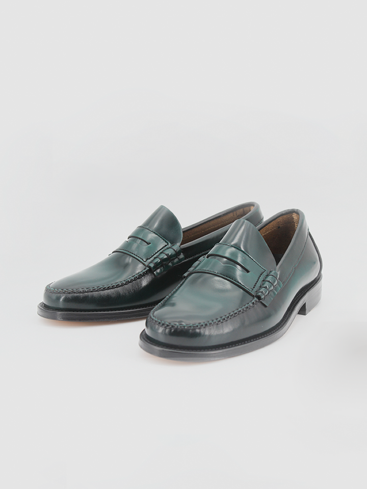 Mocasines 800 de piel antik color verde