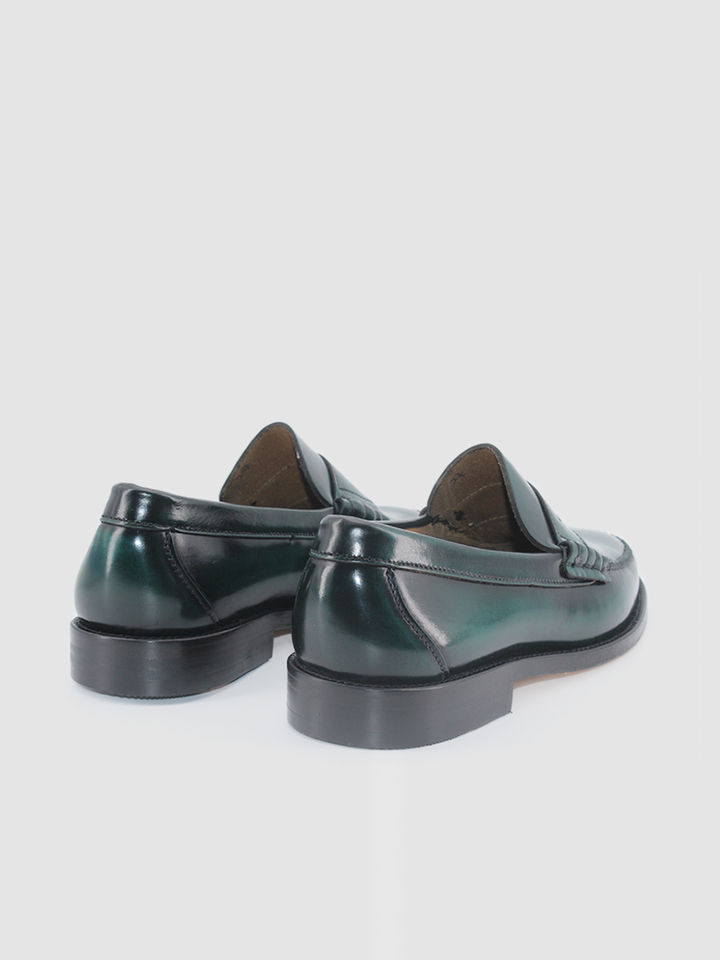 Mocasines 800 de piel antik color verde