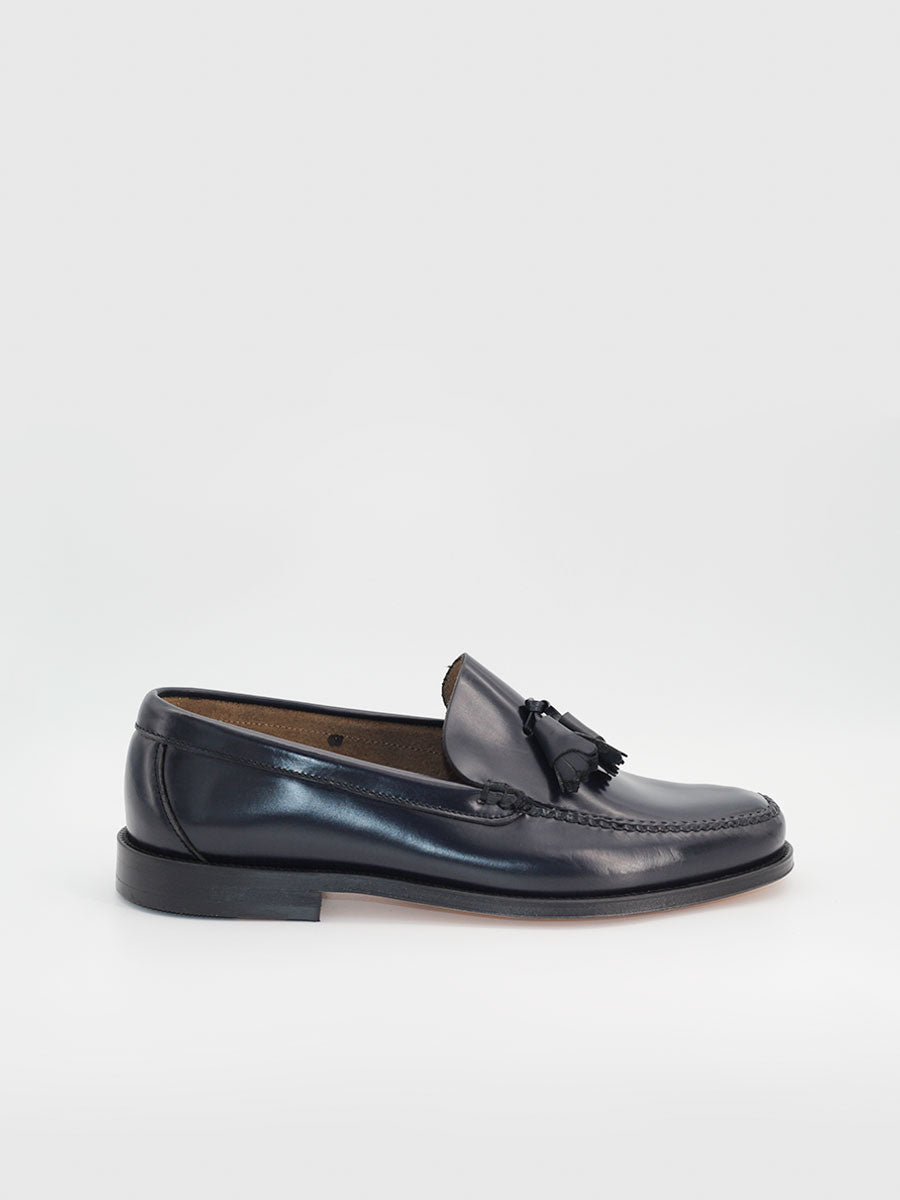 Mocasines 801 de piel antik color azul marino