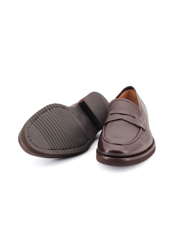 Mocasines Castellano® de piel de ciervo para hombre – Modelo Ariete color marrón