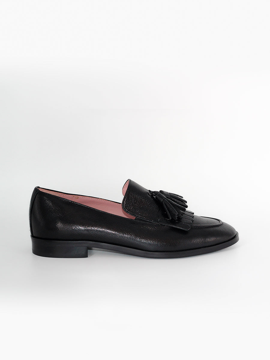Messina FBT loafers in black coy leather