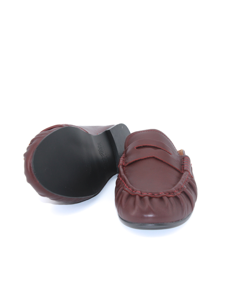 Mule Miki mujer en piel color burdeos