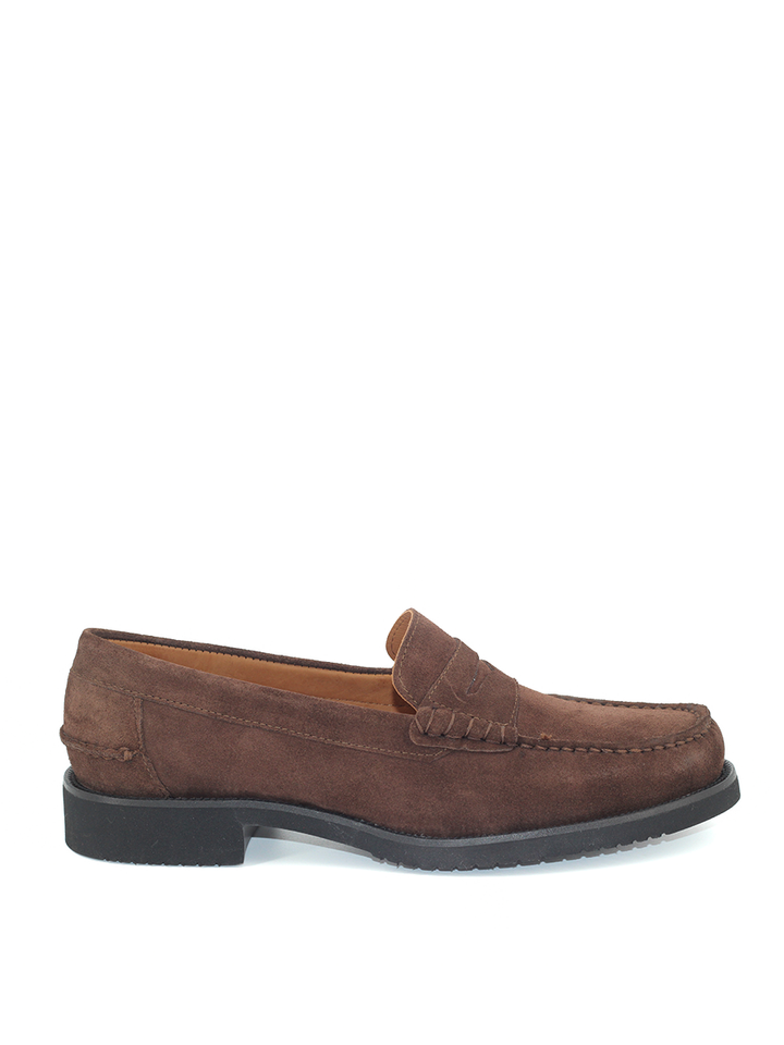 Mocasines Castellano® de ante para hombre – Modelo Young color expresso