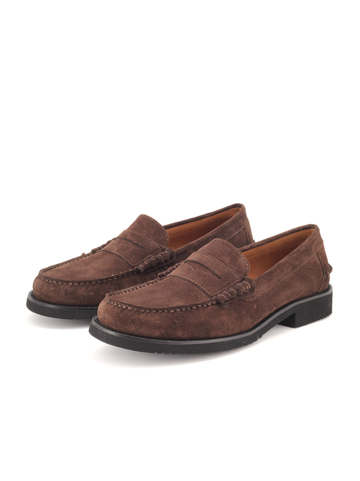 Mocasines Castellano® de ante para hombre – Modelo Young color expresso