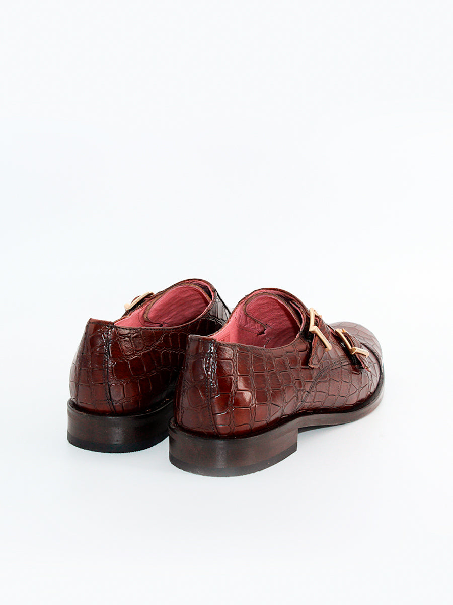 Zapatos de mujer Antonella piel efecto coco color café