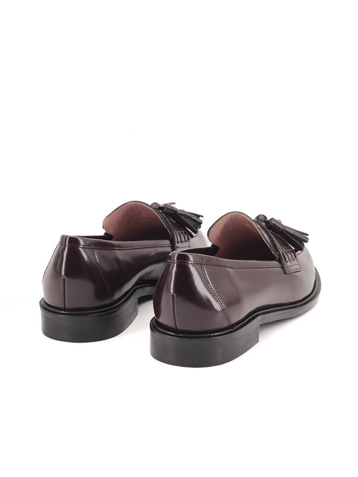 Mocasines Castellano® de piel para mujer - Modelo Angeli color burdeos
