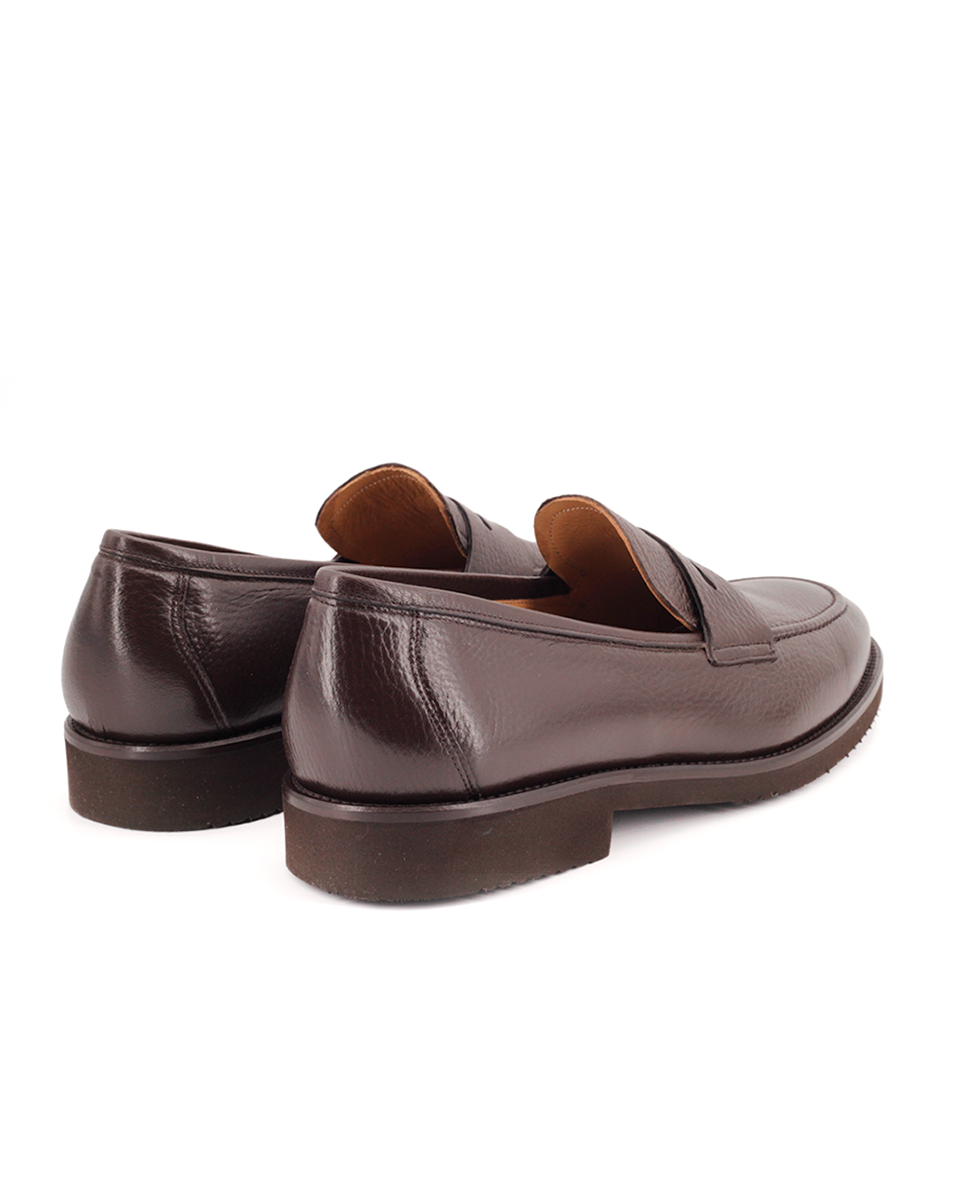 Mocasines Castellano® de piel de ciervo para hombre – Modelo Ariete color marrón