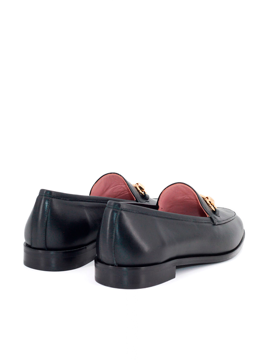 Mocasines Castellano® de piel para mujer - Modelo Bernini color negro