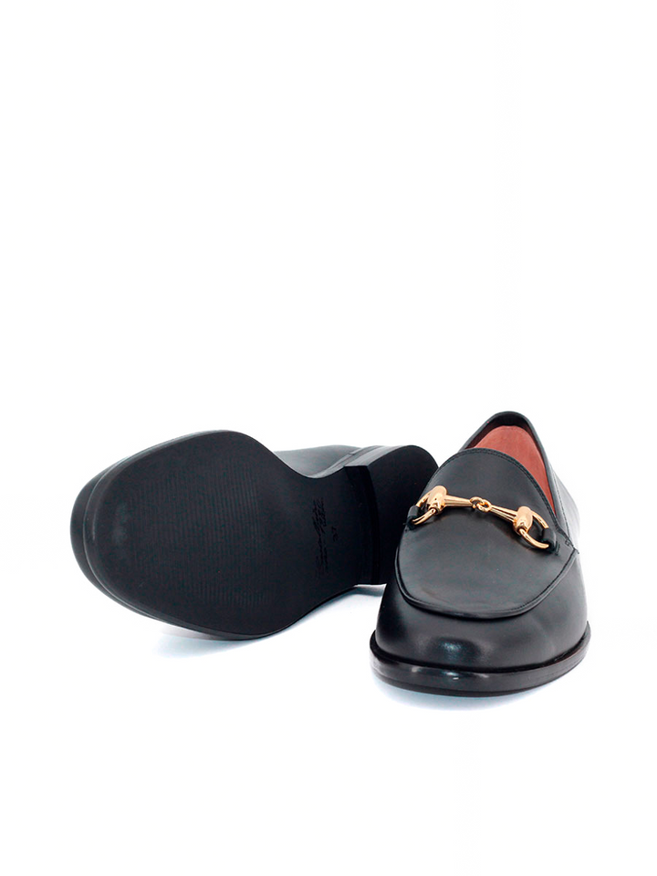 Mocasines Castellano® de piel para mujer - Modelo Bernini color negro