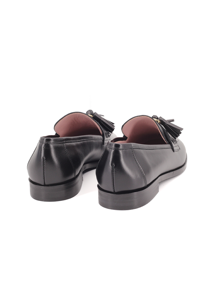 Mocasines Castellano® de piel para mujer - Modelo Bossa color negro