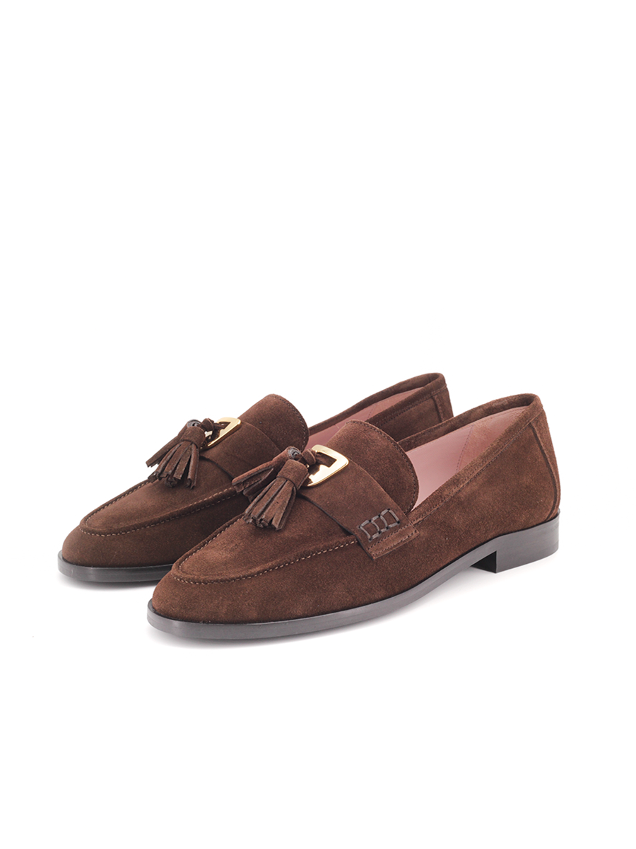 Mocasines Castellano® de ante para mujer - Modelo Bossa color testa