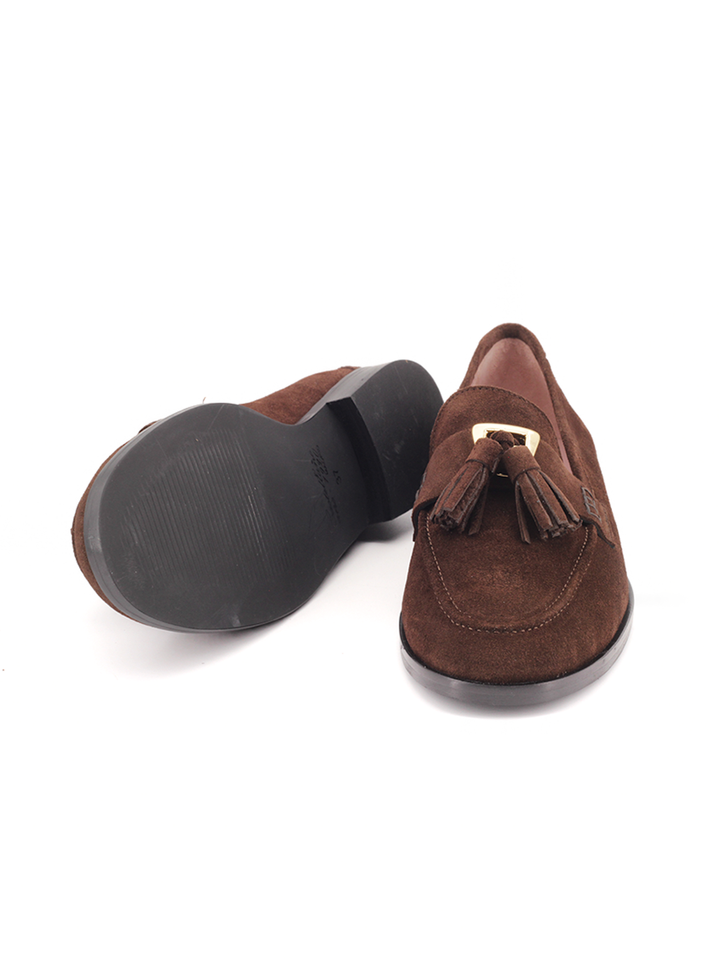 Mocasines Castellano® de ante para mujer - Modelo Bossa color testa