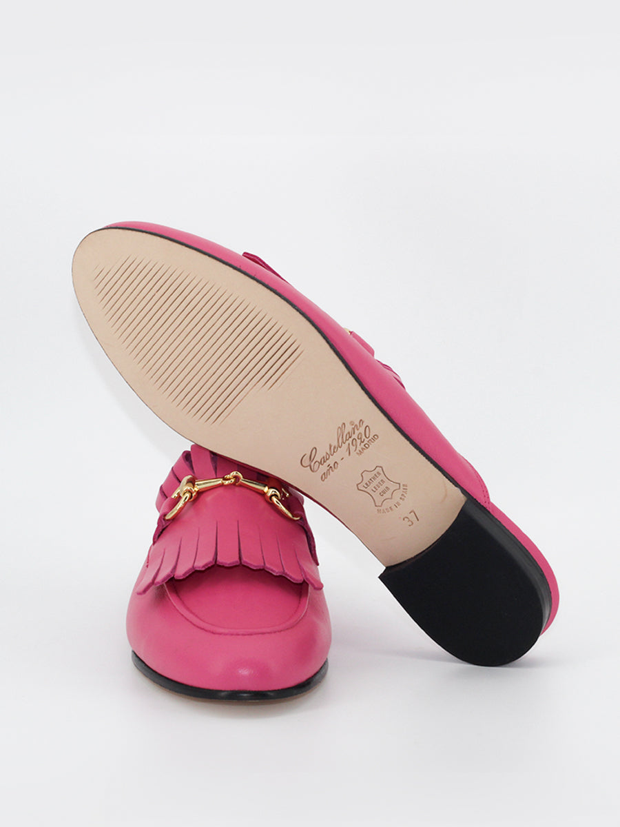 Mules de mujer Casanova piel color fucsia