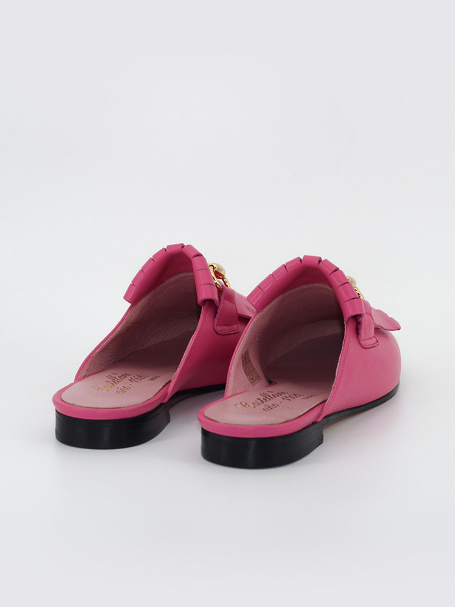 Mules de mujer Casanova piel color fucsia