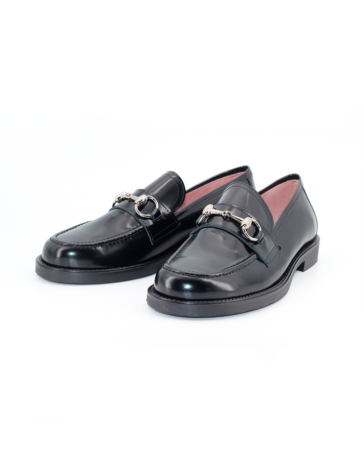 Mocasines Castellano® de piel para mujer - Modelo Chicago color negro