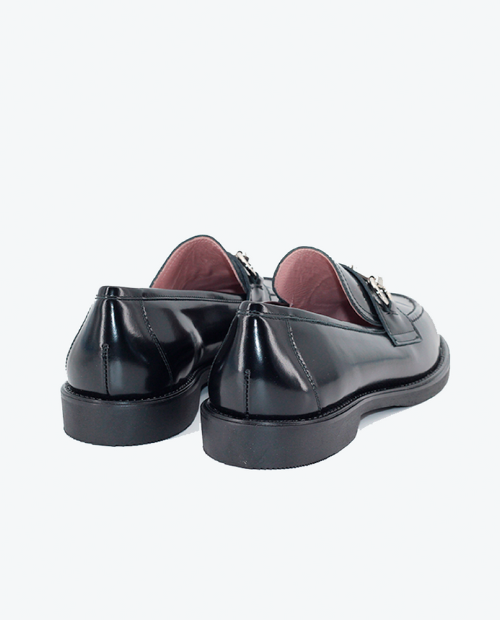 Mocasines Castellano® de piel para mujer - Modelo Chicago color negro