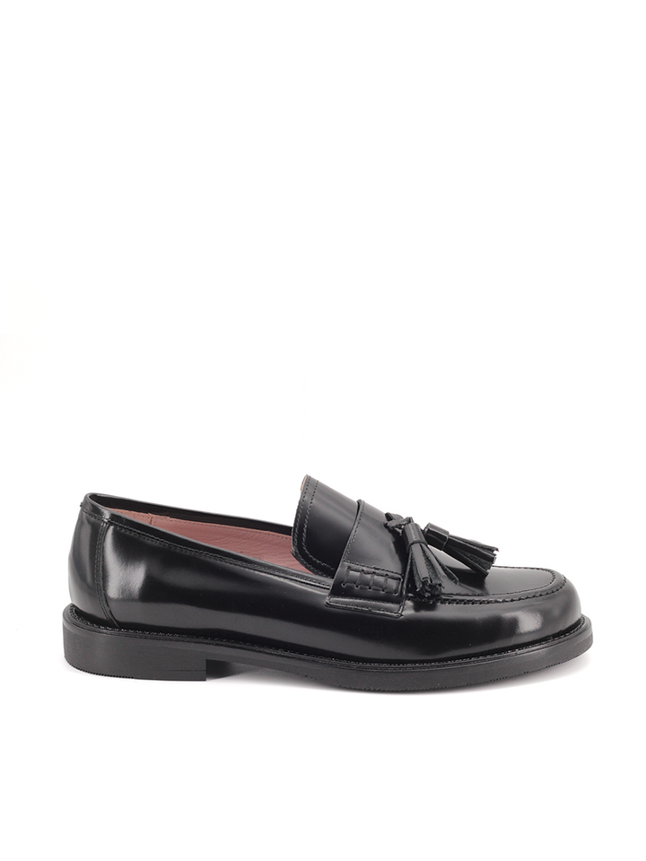 Mocasines Castellano® de piel para mujer - Modelo Columbia color negro
