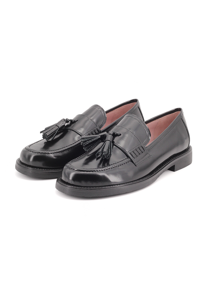 Mocasines Castellano® de piel para mujer - Modelo Columbia color negro