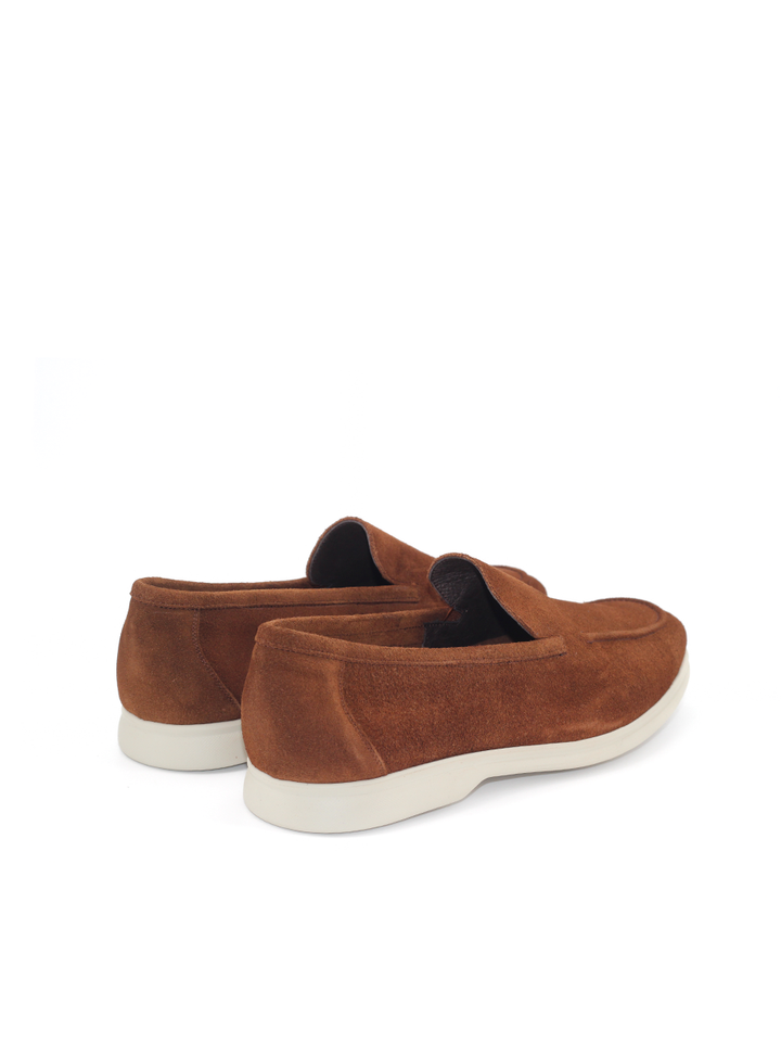 Mocasines de hombre modelo Cuba en piel serraje color cuero