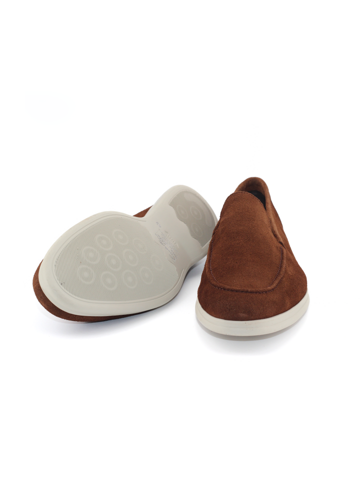 Mocasines de hombre modelo Cuba en piel serraje color cuero