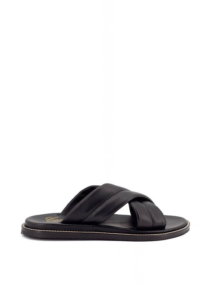 Sandalia Castellano modelo Dione en piel negra