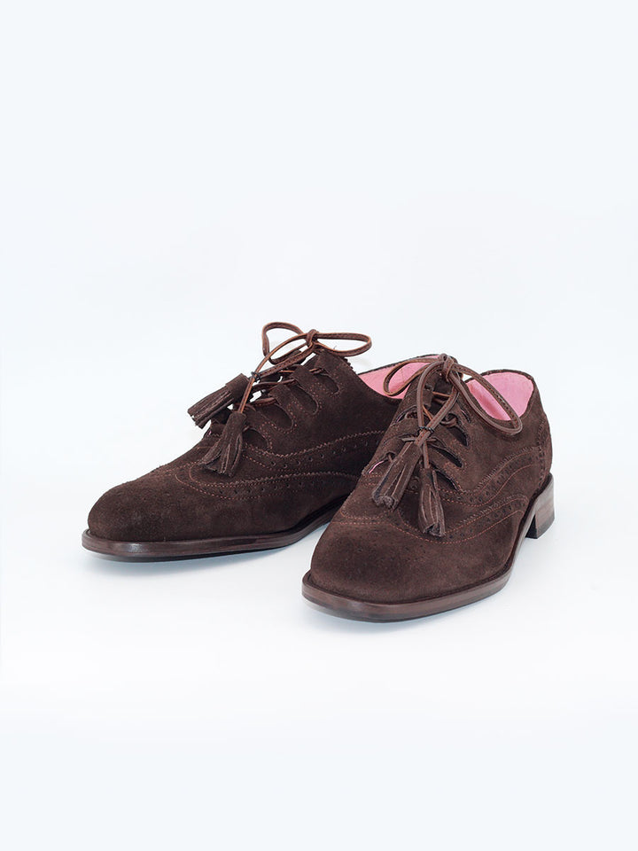 Zapatos de cordones mujer Fabiola color marrón