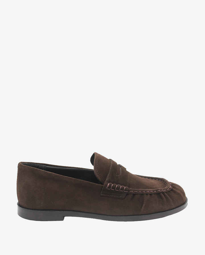 Mocasines Castellano® de piel ante para hombre con antifaz – Modelo Fuyuki color marrón