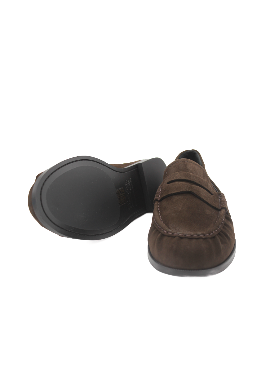 Mocasines Castellano® de piel ante para hombre con antifaz – Modelo Fuyuki color marrón