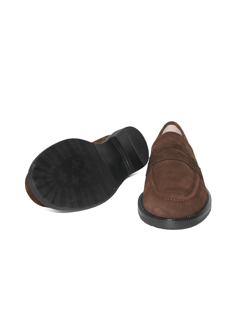 Mocasines Castellano® de ante para mujer - Modelo Grimaldi color marrón