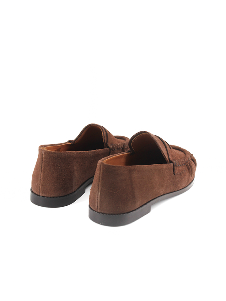 Mocasín Hana mujer en piel serraje color marrón – Hecho en España | Castellano® 1920 Madrid