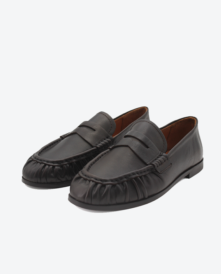 Mocasín Hana mujer en piel color marrón