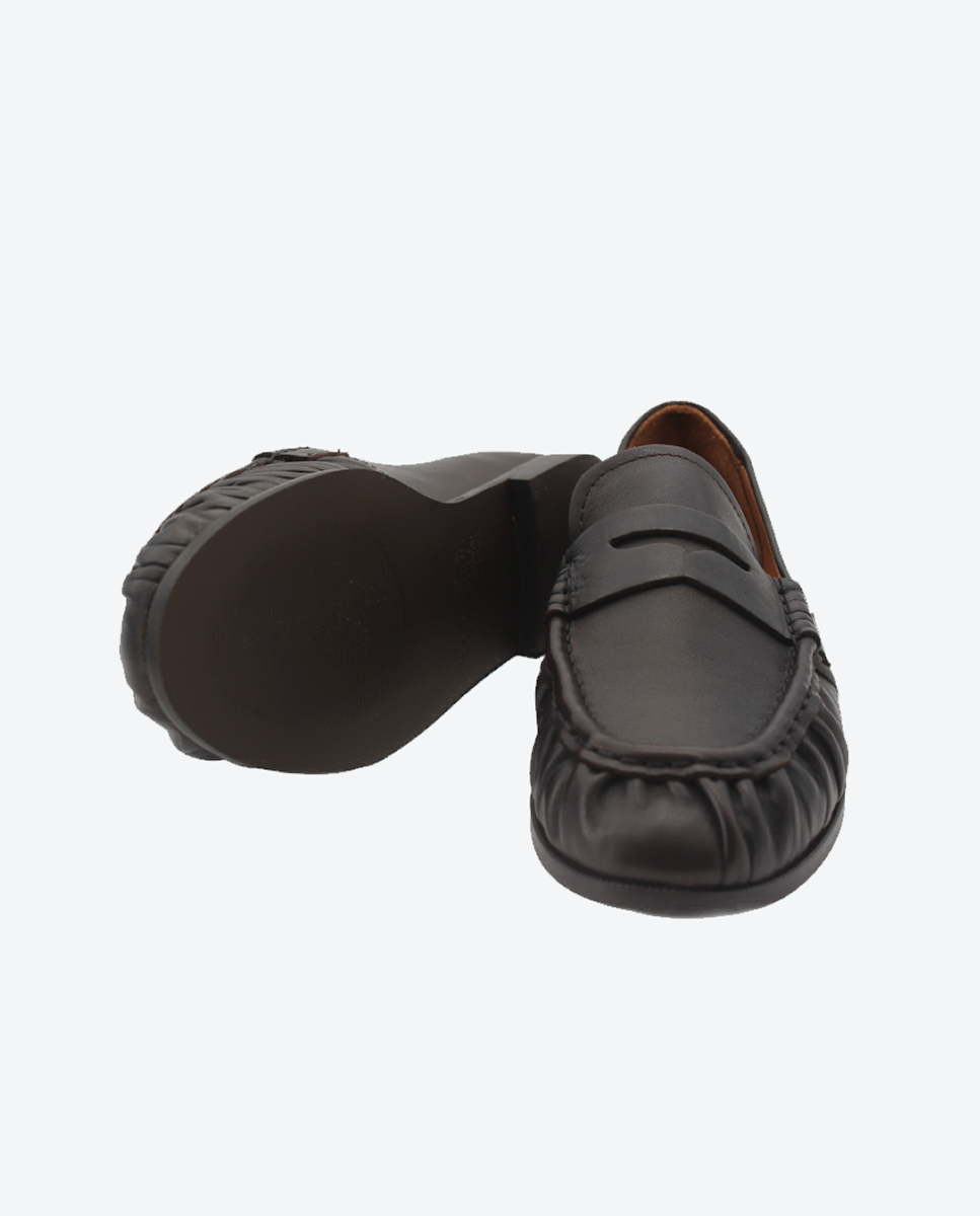 Mocasín Hana mujer en piel color marrón