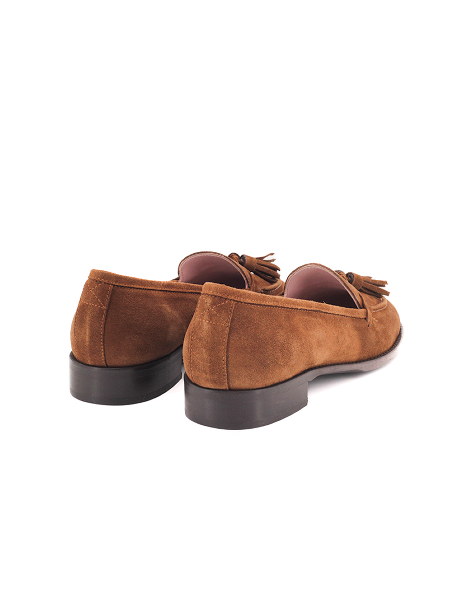 Mocasines Castellano® de ante para mujer - Modelo Ibiza color cuero