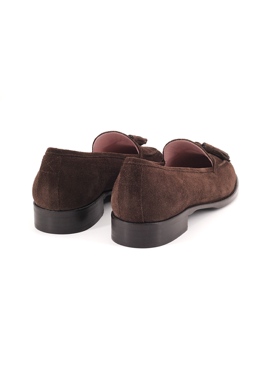 Castellano® I Mocasin de mujer Ibiza en ante color marrón con borlas