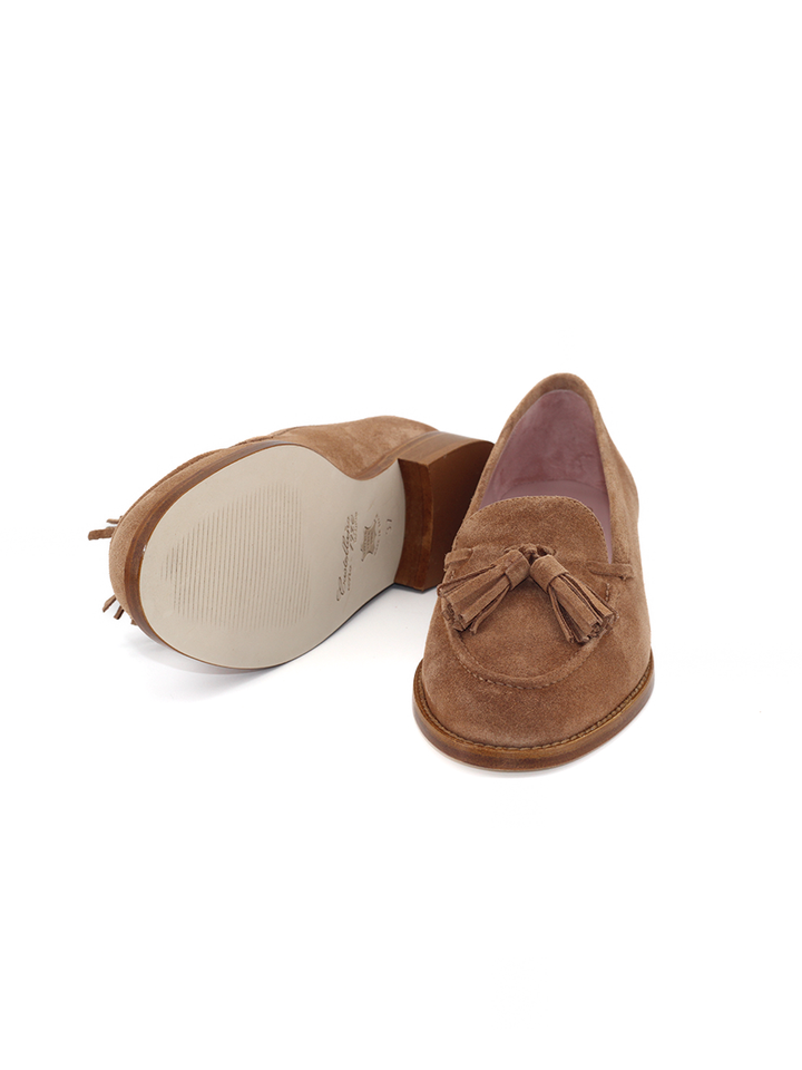 Mocasines Castellano® de ante para mujer - Modelo Ibiza color marble