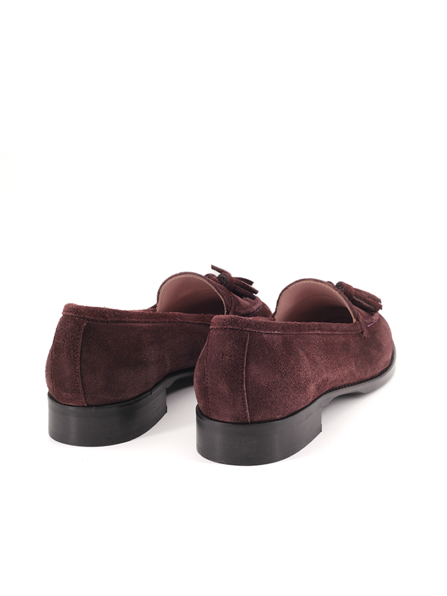 Mocasines Castellano®  de ante para mujer - Modelo Ibiza color burdeos